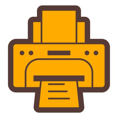 Yazıcı. Web simgesi basit illüstrasyon