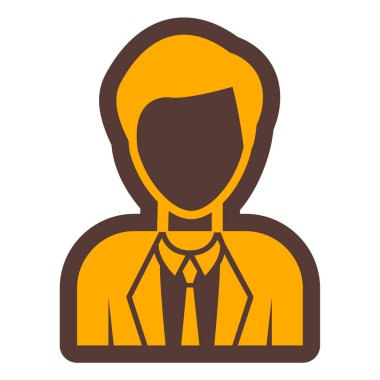 İş adamı. Web simgesi basit illüstrasyon