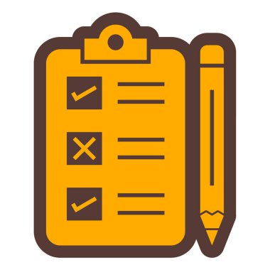 Kontrol listesi. Web simgesi basit illüstrasyon