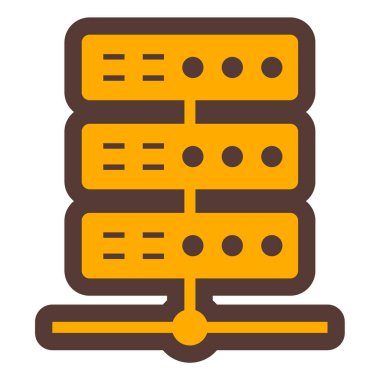 veritabanı. Web simgesi basit illüstrasyon