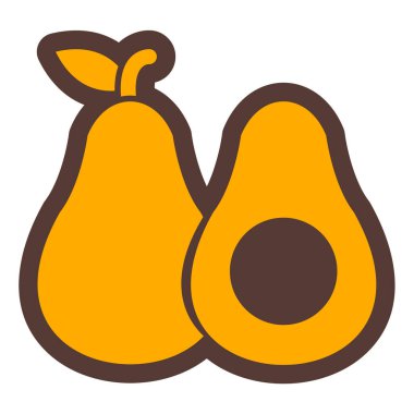Avokado. Web simgesi basit illüstrasyon
