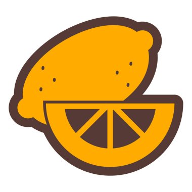 lemon. Web simgesi basit illüstrasyon