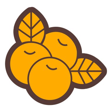 Tek ve taze meyvenin vektör çizimi