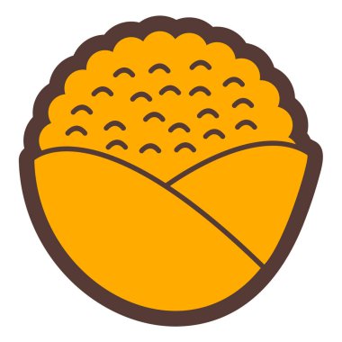 Lezzetli yemek ikonu. karikatür çizimi grafik ve web tasarımı için izole edildi.