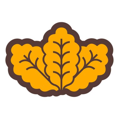 Yaprak. Web simgesi basit illüstrasyon