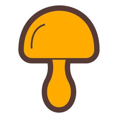 Mantar. Web simgesi basit illüstrasyon