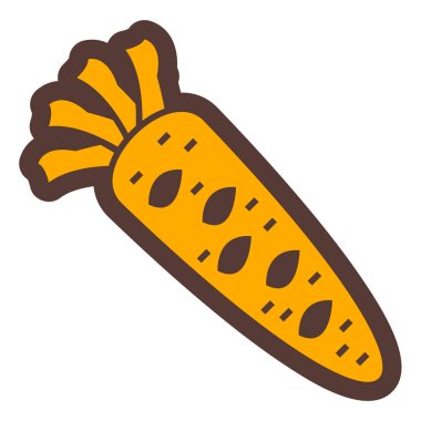 Havuç. Web simgesi basit illüstrasyon