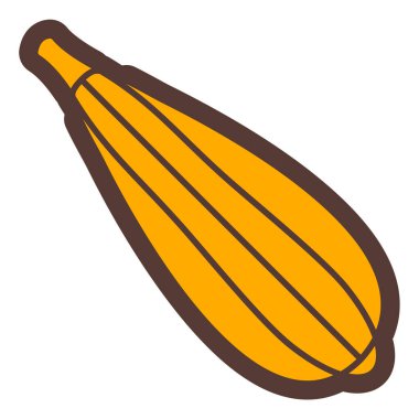 Bir muz simgesinin vektör illüstrasyonu