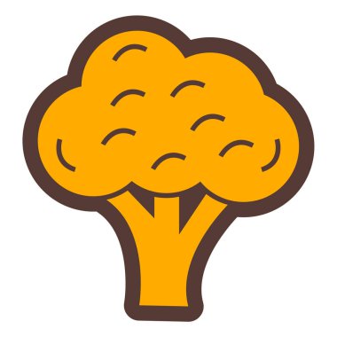 Brokoli. Web simgesi basit illüstrasyon