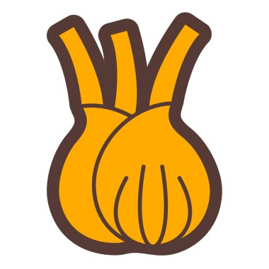 Bir balkabağı simgesinin el çizimi vektör çizimi