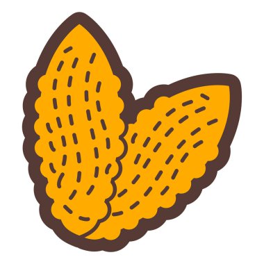 Tatlı patates ikonunun vektör çizimi