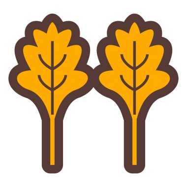 Sonbahar yaprakları. Web simgesi