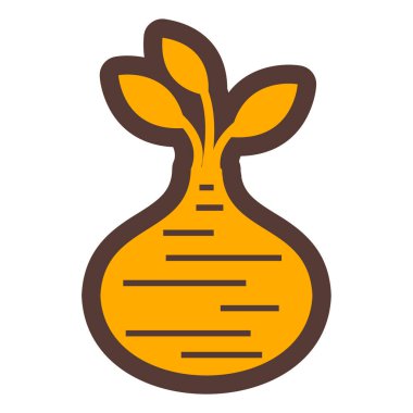 Bir bitki simgesinin vektör illüstrasyonu