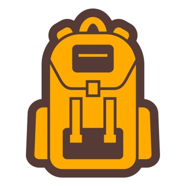 sırt çantası simgesi vektör illüstrasyonu