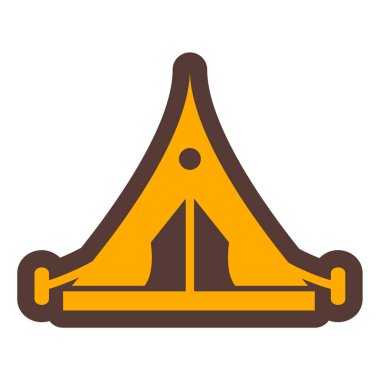 kamp çadır simgesi. vektör çizim