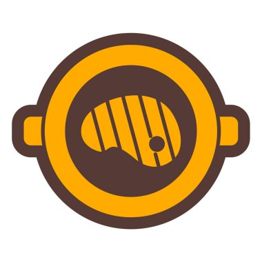 ızgara et vektör simgesi