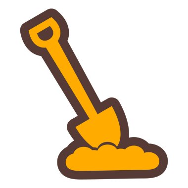 kürek simgesi vektör illüstrasyonu