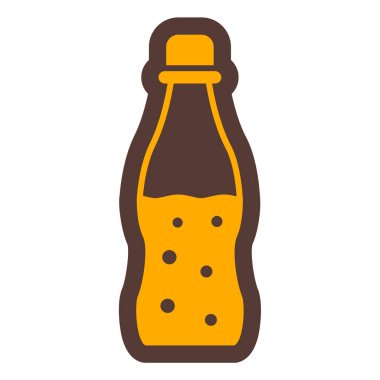 Şişe simgesi. Beyaz arkaplanda izole edilmiş web tasarımı için bira içeceği vektör simgelerinin basit çizimi