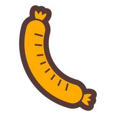 Sosis. Web simgesi basit illüstrasyon