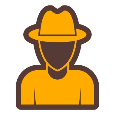 Çiftçi. Web simgesi basit illüstrasyon