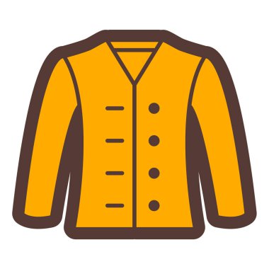 Ceket. Web simgesi basit illüstrasyon