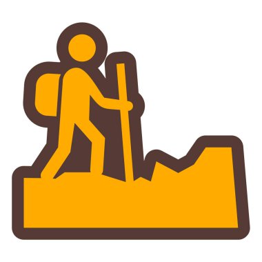 Yürüyüş. Web simgesi basit illüstrasyon