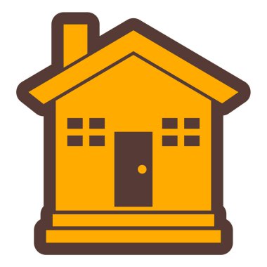 Ev. Web simgesi basit illüstrasyon