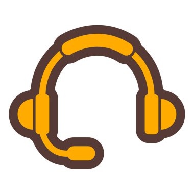 Kulaklık. Web simgesi basit illüstrasyon