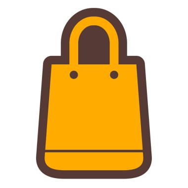 Alışveriş poşeti ikon vektör illüstrasyonu