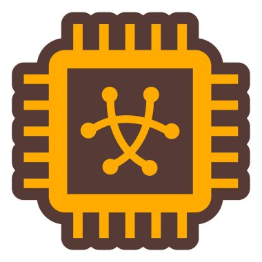 İşlemci. Web simgesi basit illüstrasyon