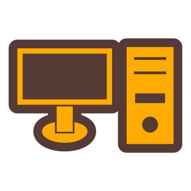 Bilgisayar. Web simgesi basit illüstrasyon