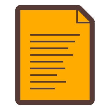 Belge. Web simgesi basit illüstrasyon