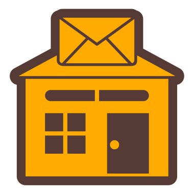 Posta kutusu. Web simgesi basit illüstrasyon