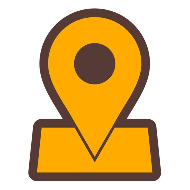 konum. Web simgesi basit illüstrasyon