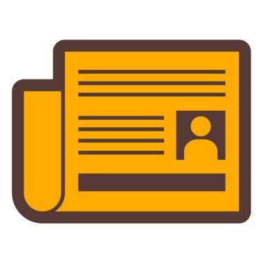 Haberler. Web simgesi basit illüstrasyon