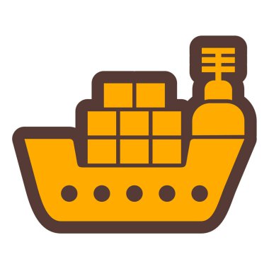 Gemi. Web simgesi basit illüstrasyon