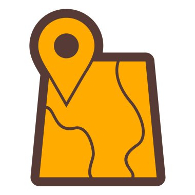 Harita iğne simgesi. gps navigasyon vektör çizim sembolü özeti.