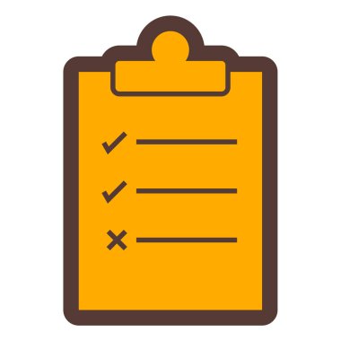 Kontrol listesi. Web simgesi basit illüstrasyon