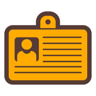 Kimlik kartı. Basit resimleme