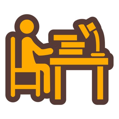 Çalış. Web simgesi basit illüstrasyon