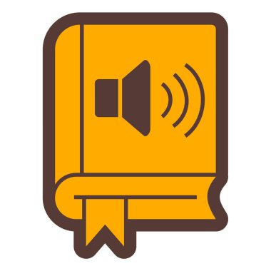 Ses kitabı. Web simgesi basit illüstrasyon