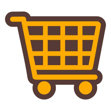 Alışveriş arabası ikonu. Web için basit tramvay vektör simgeleri çizimi