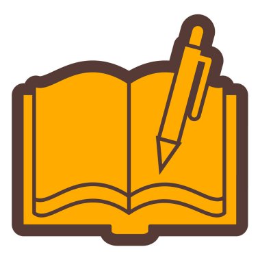 Not defteri simgesi. Vektör illüstrasyonu