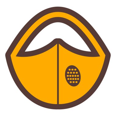 yüz maskesi simgesi, vektör illüstrasyonu