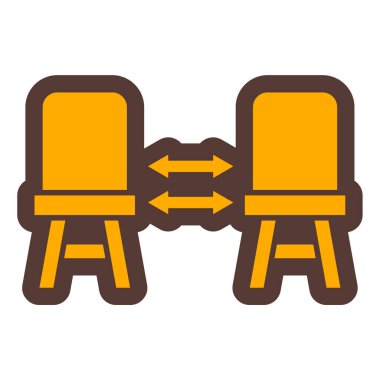 Sandalye. Web simgesi basit illüstrasyon