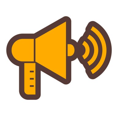 Konuşmacı. Web simgesi basit illüstrasyon