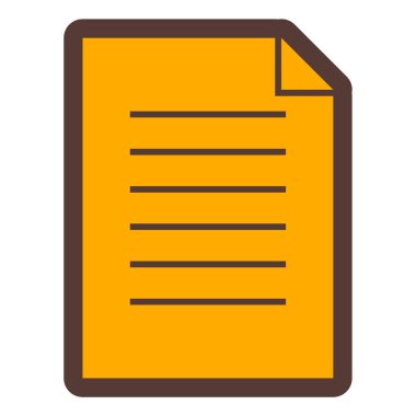 Belge. Web simgesi basit illüstrasyon