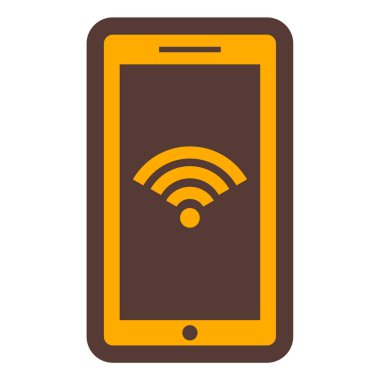 wifi sinyalli akıllı telefon vektör illüstrasyon tasarımı