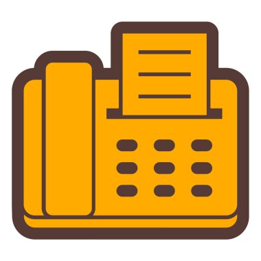 faks. Web simgesi basit illüstrasyon