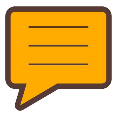 Konuş. Web simgesi basit illüstrasyon